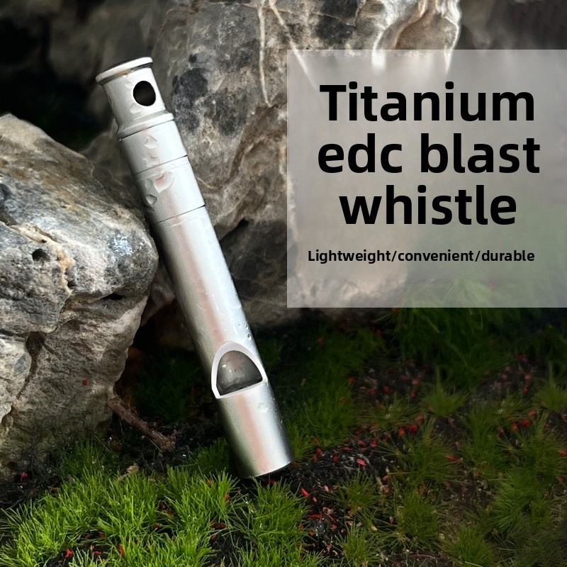 Emergency Whistle Loud - Tytanowa gwizdka survivalowa ze stopu tytanu,