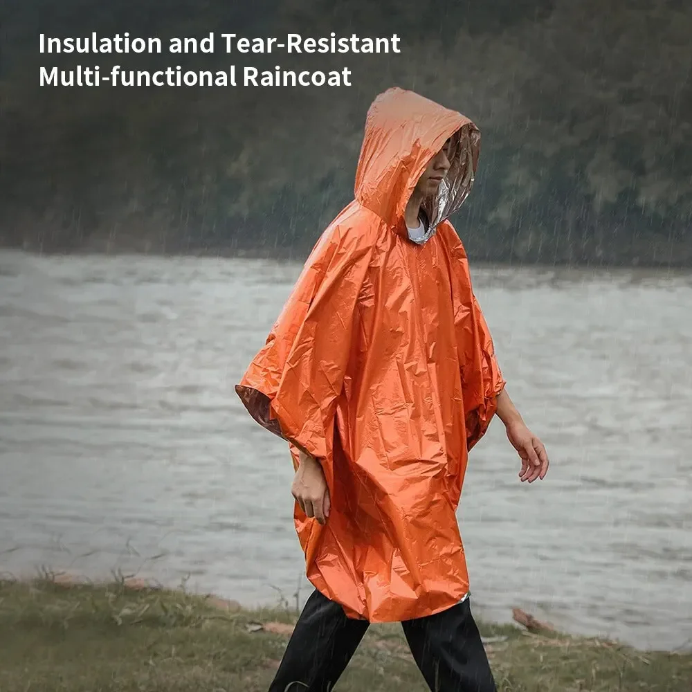 Emergency Poncho Rain - Awaryjny płaszcz przeciwdeszczowy Poncho Wodoodporny koc