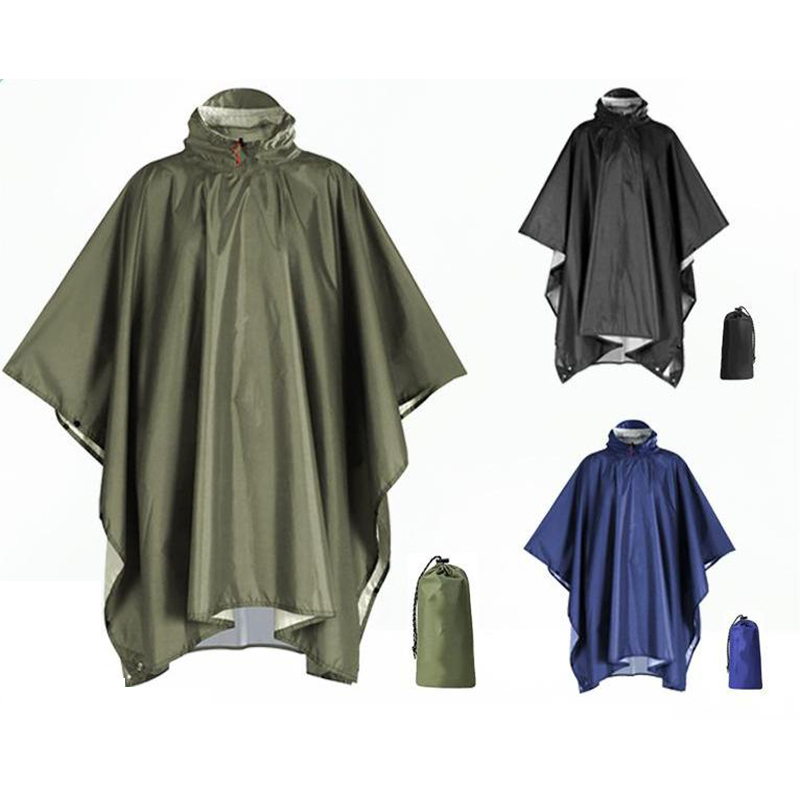 Emergency Poncho Rain - Wytrzymałe ponczo przeciwdeszczowe do wędrówek z