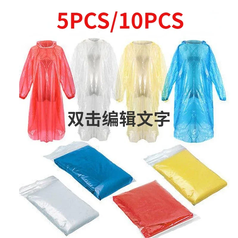5/10PC Jednorazowy płaszcz prz – Emergency Poncho Rain recenzja i cena